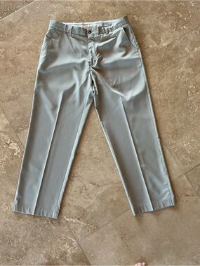 Greg Norman Collection Light Gray Chinos - Classic Straight Cut